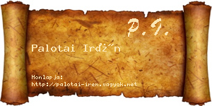 Palotai Irén névjegykártya